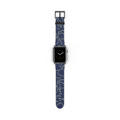 Navy & Sage Floral Smartwatch Strap by etchd