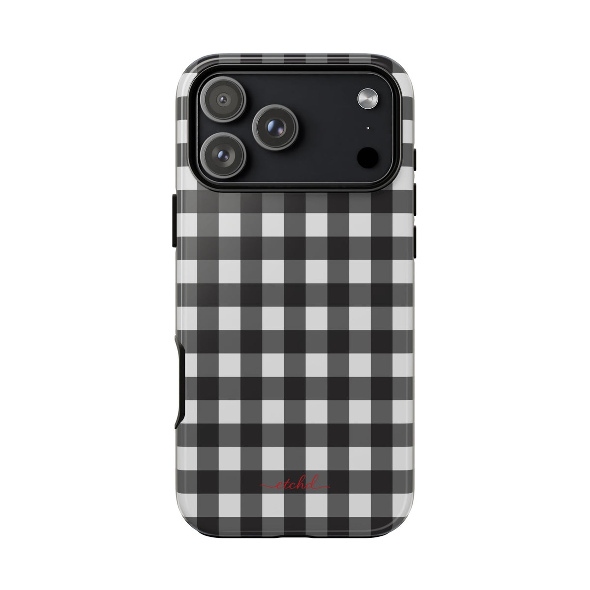 Black & White Gingham Phone Case by etchd, view 28