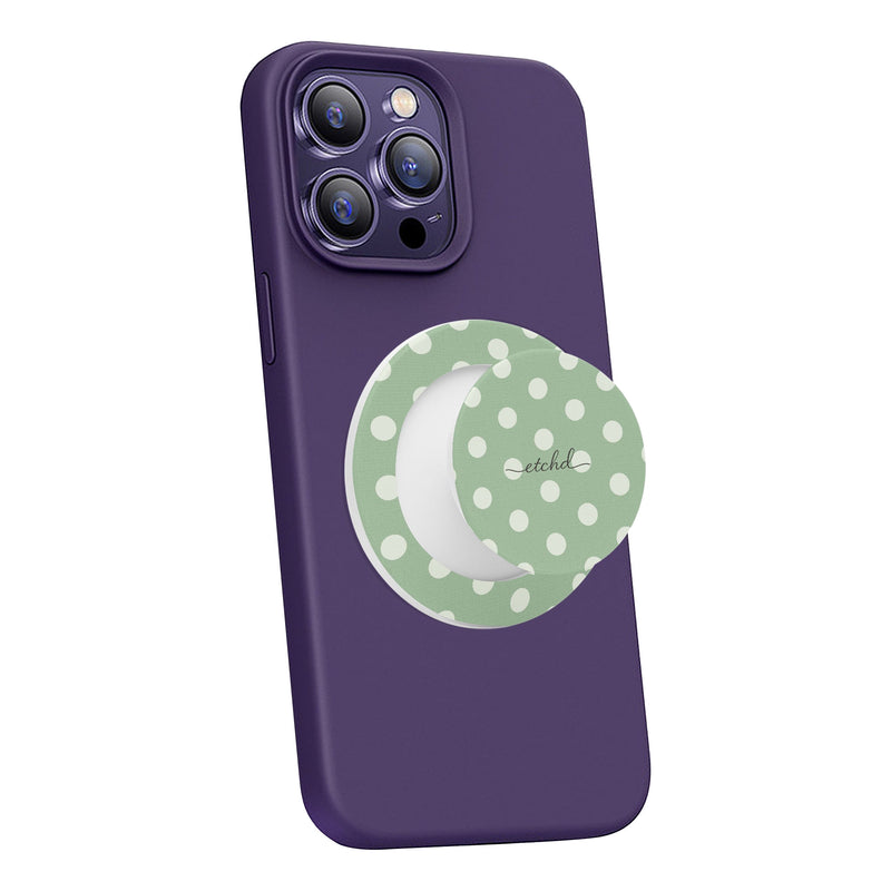 Cream & Sage Polka Dot Handy-Halterung mit Ständer-zoom-