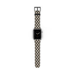Cream & Brown Polka Dot Smartwatch Strap by etchd