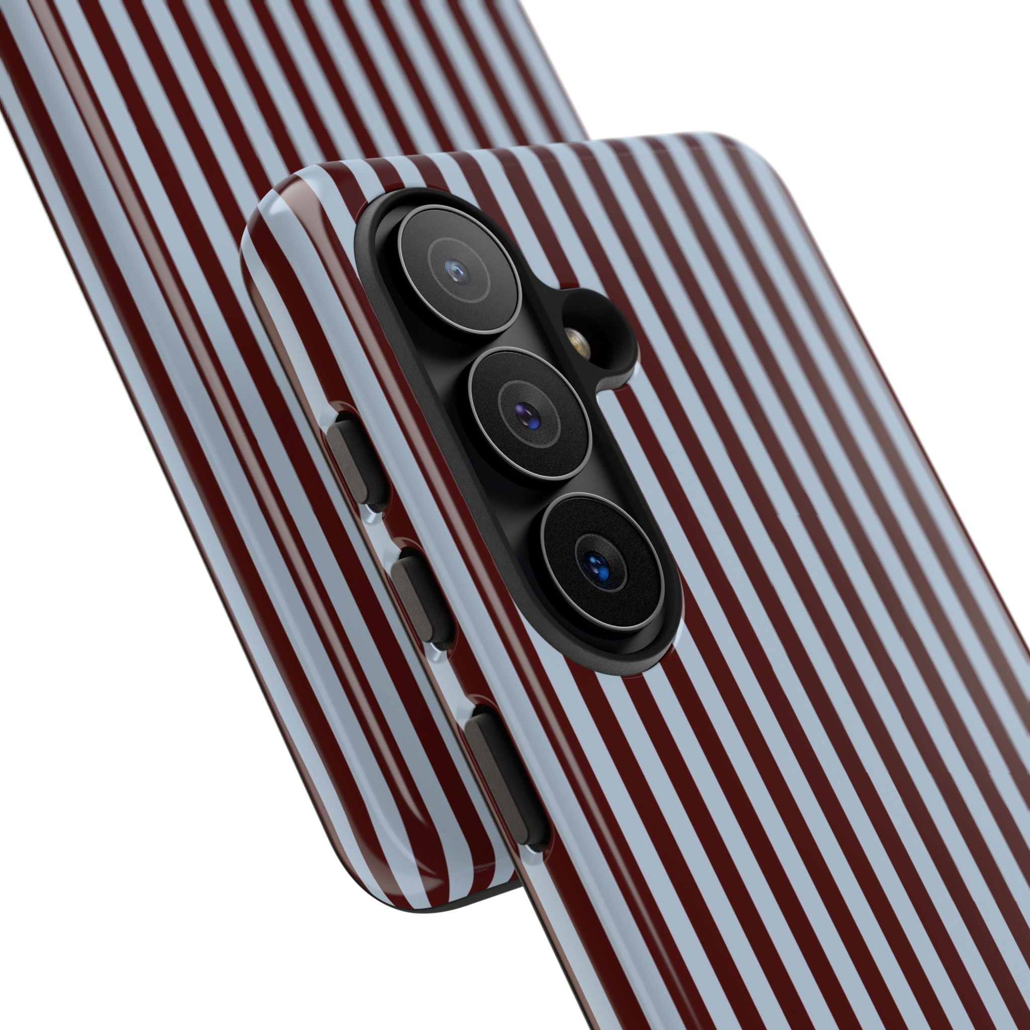 Blue & Cherry Striped Phone Case by etchd, view 209