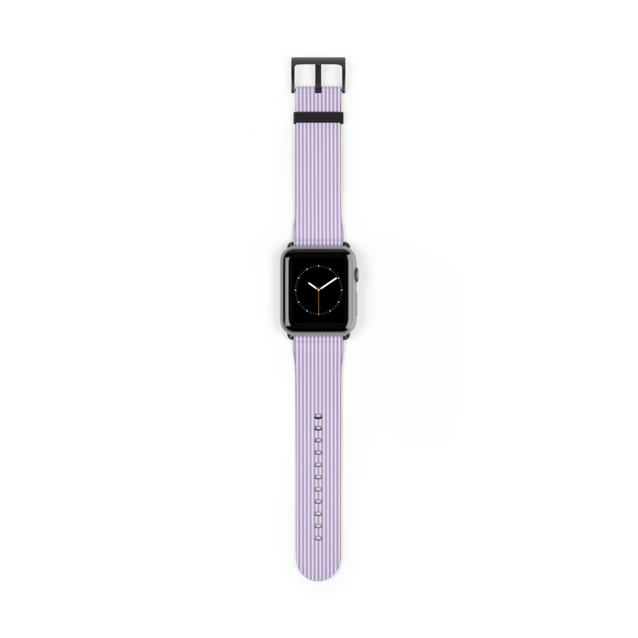 Lilac & Cream Striped Smartwatch Strap by etchd, view 2