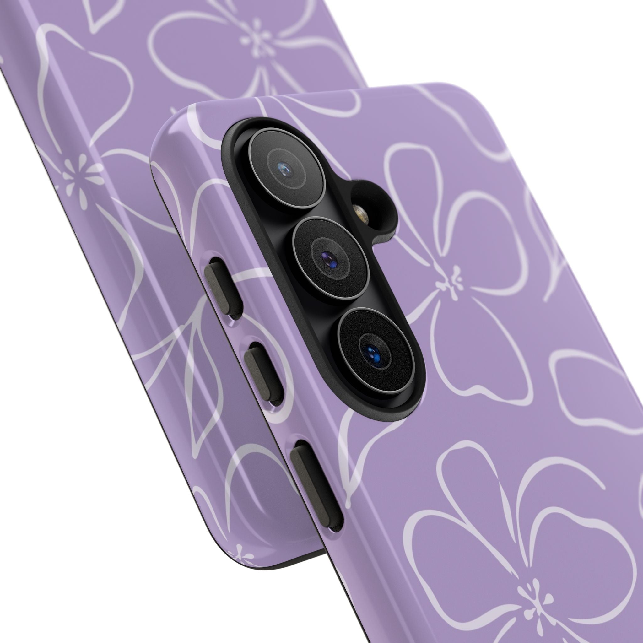 Lilac & Cream Floral Phone Case by etchd, view 209