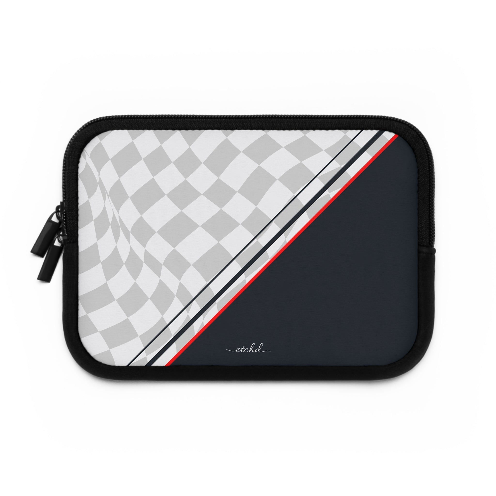 Checkered Flag Laptop Sleeve by etchd, view 2
