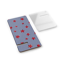 Blue Stripes & Red Stars Phone Stand by etchd, view 2