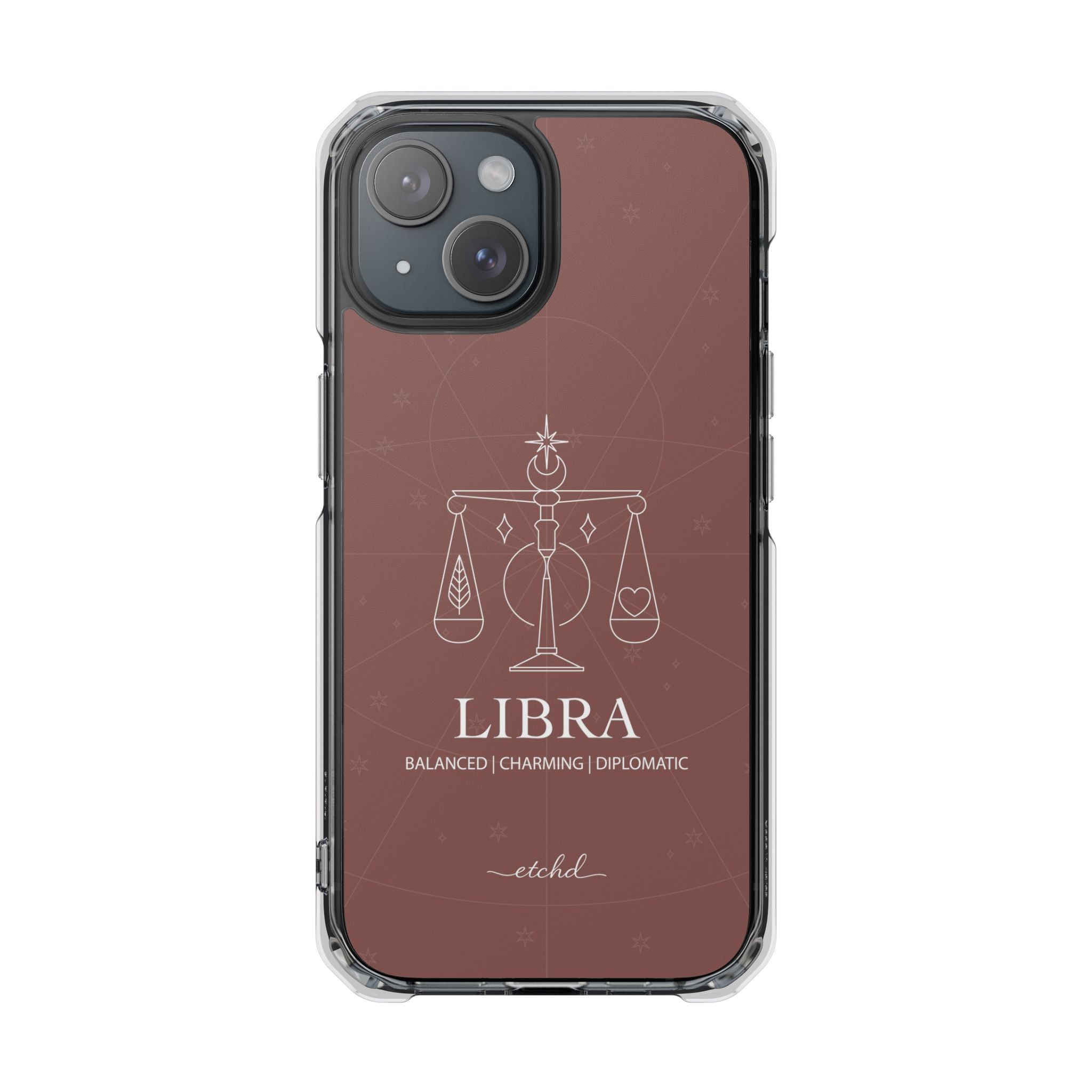 Libra Clear Magnetic Phone Case by etchd, view 2