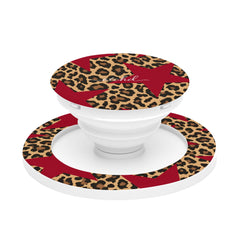 Leopard & Red Stars Phone Grip And Stand by etchd