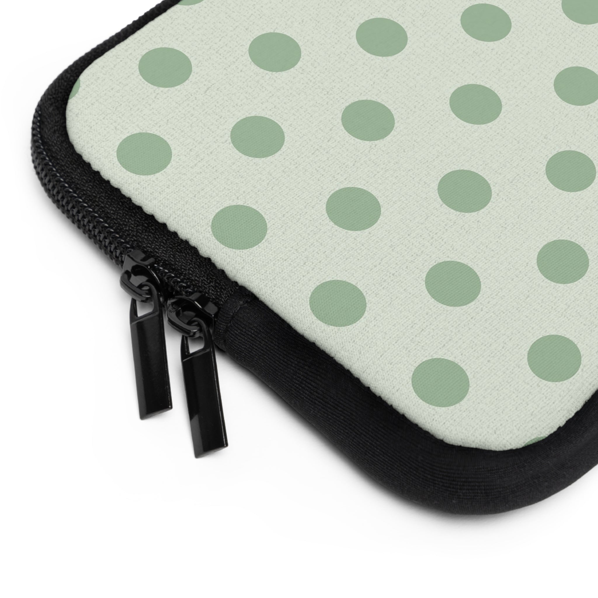 Sage Polka Dot Laptop Sleeve by etchd, view 12