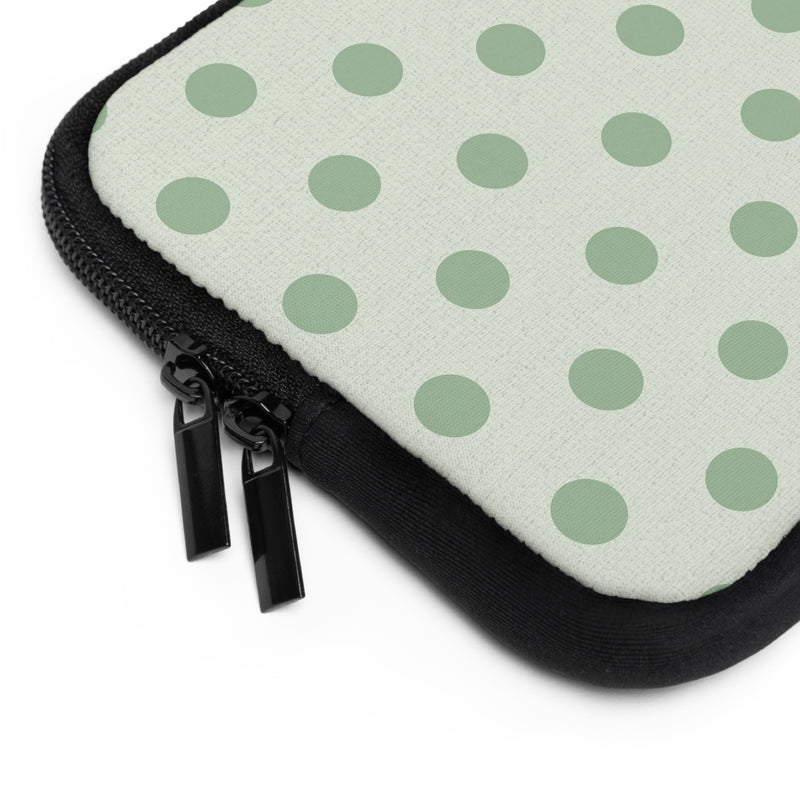 Sage Polka Dot Laptop Sleeve by etchd, view 12