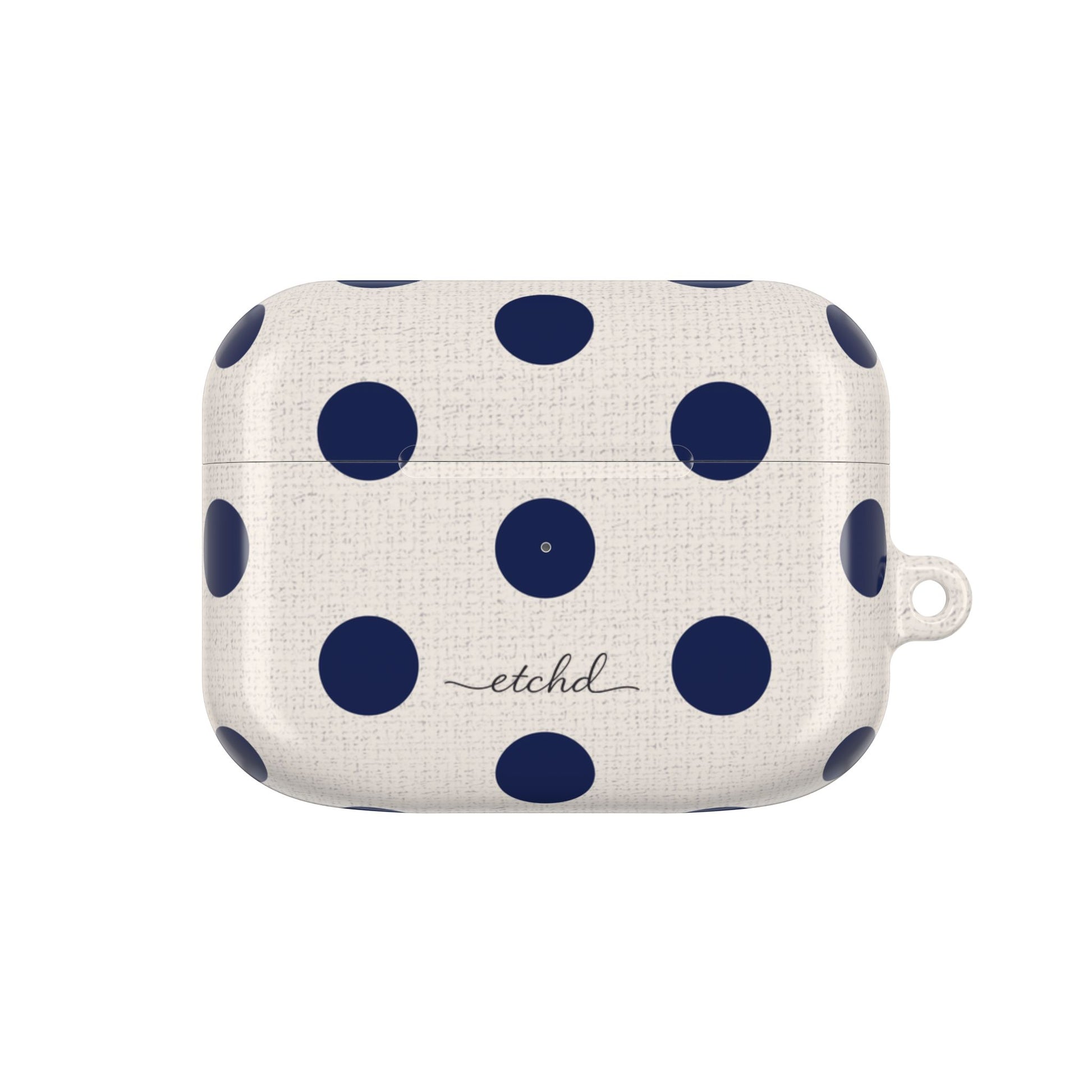 Navy & Cream Polka Dot AirPod Case by etchd