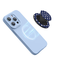 Cream & Navy Polka Dot Phone Grip And Stand by etchd, view 5