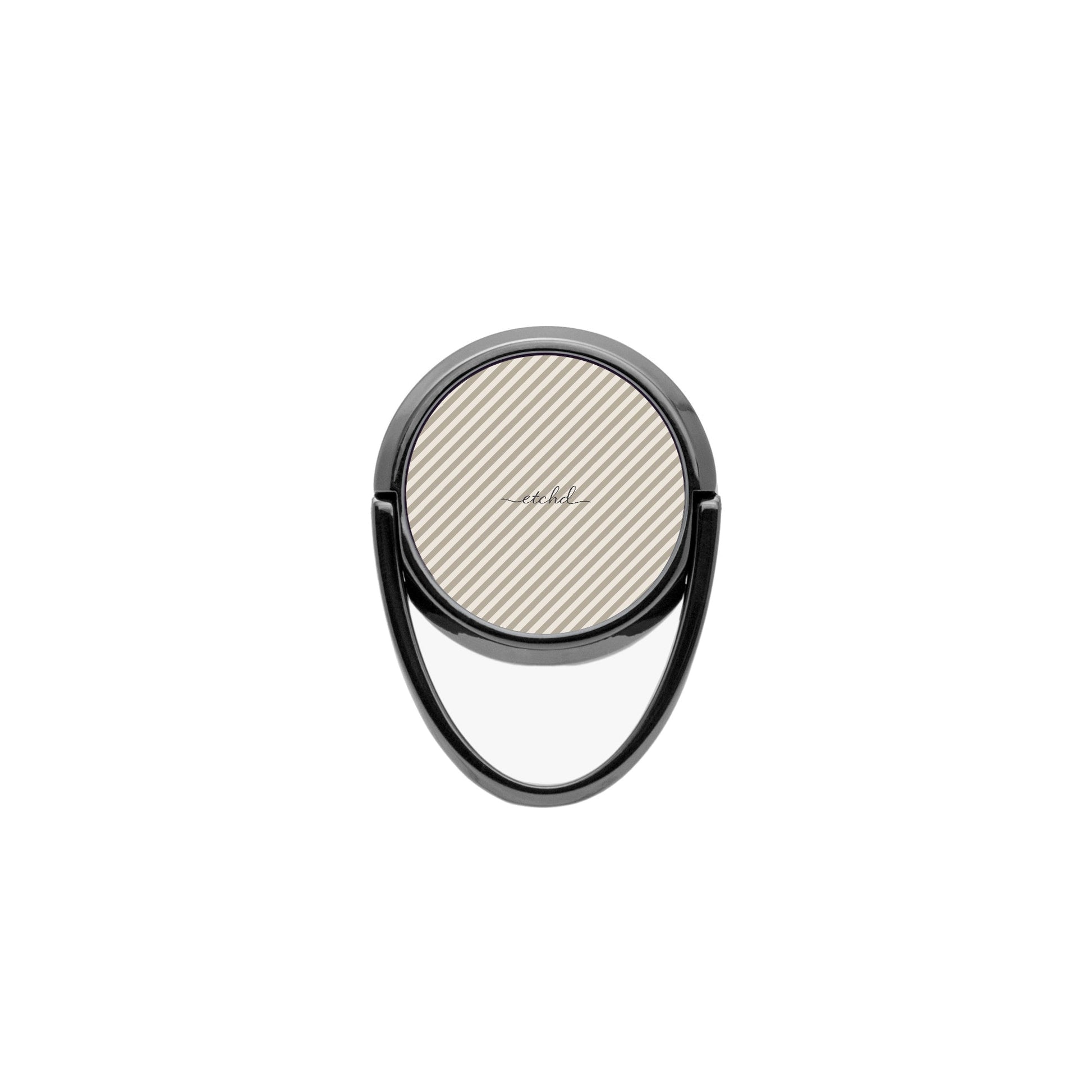 Neutral Striped Diagonal Phone Ring Holder by etchd, view 4