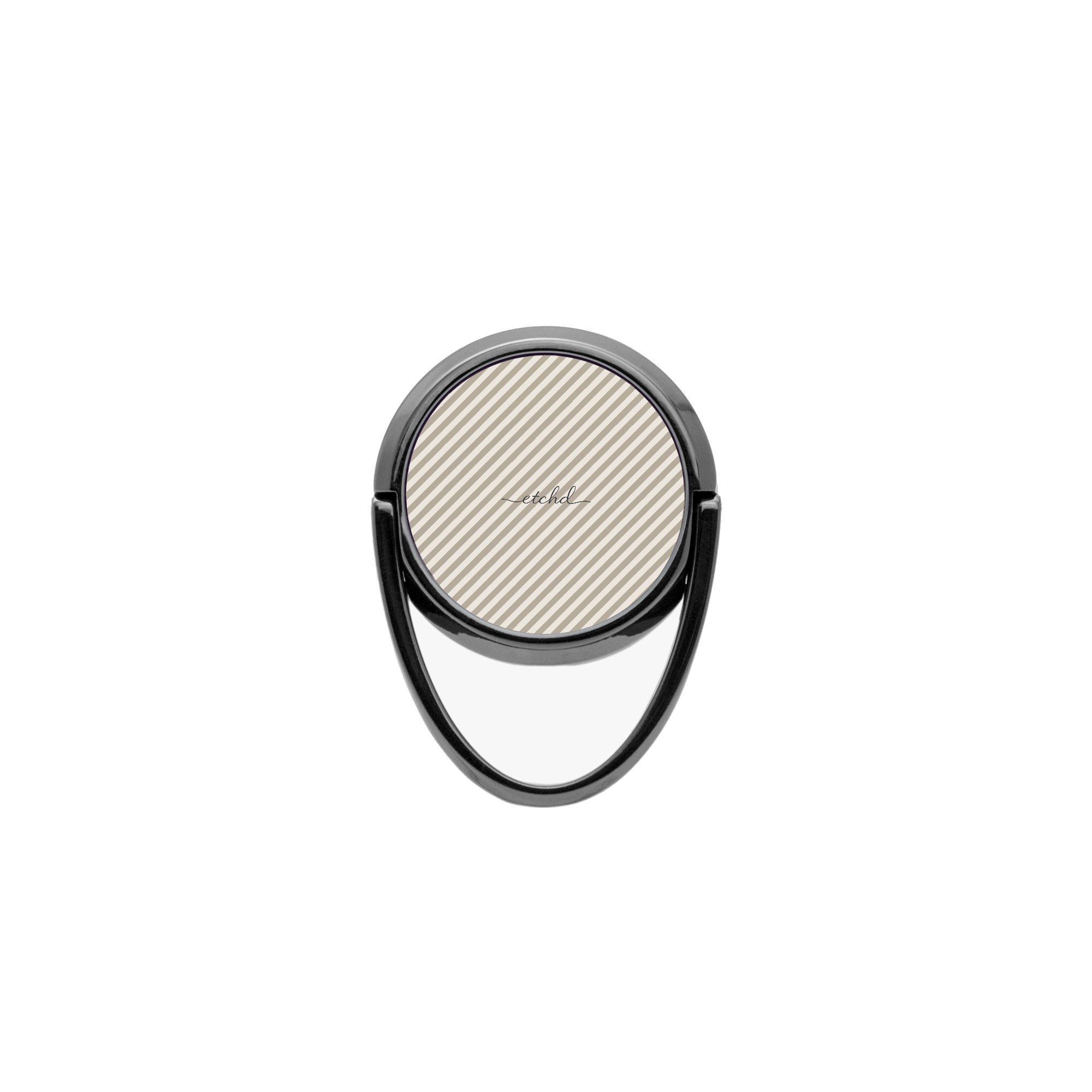 Neutral Striped Diagonal Phone Ring Holder by etchd, view 4