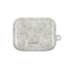 Beige Paisley Funda para AirPods de etchd