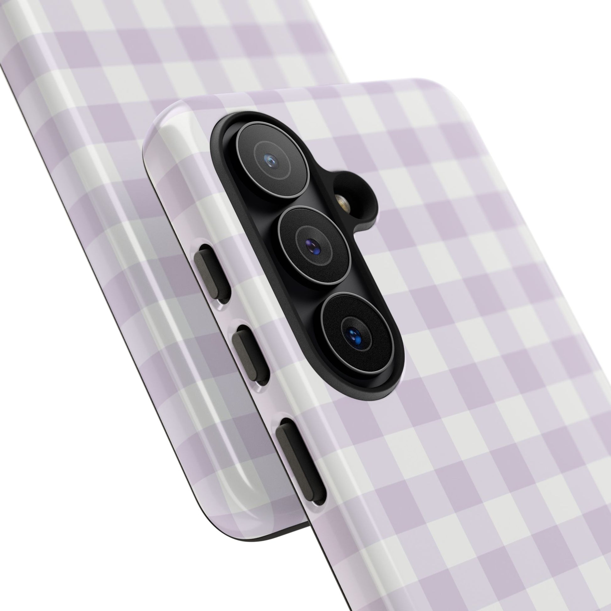 Lilac & White Gingham Phone Case by etchd, view 209