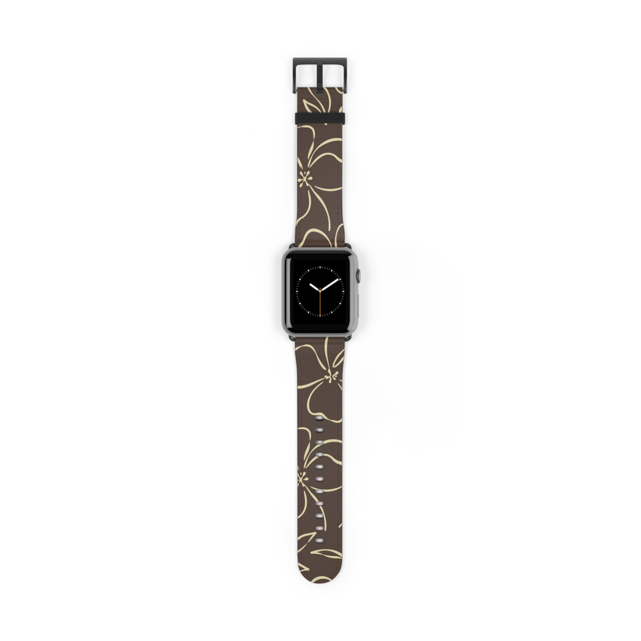 Butter & Brown Floral Cinturino per smartwatch di etchd, vista 2