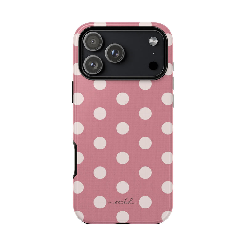 Cream & Blush Polka Dot Phone Case by etchd, view 59