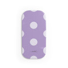Cream & Lilac Polka Dot Click-On Phone Grip