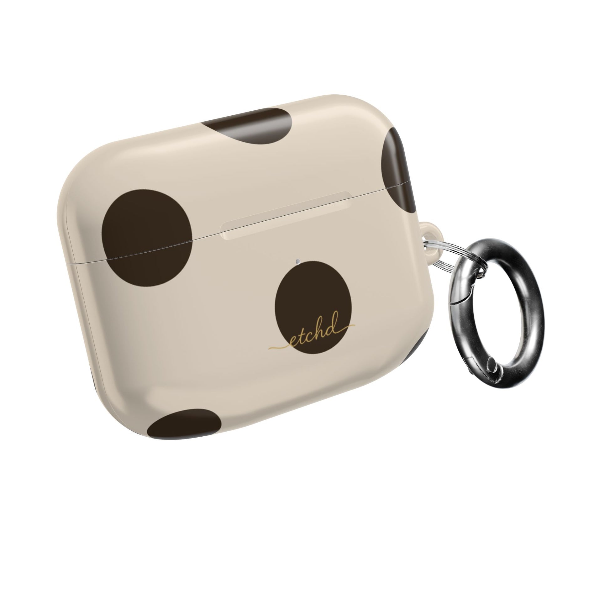 Brown & Cream Polka Dot AirPod Case by etchd, view 8