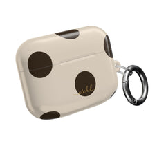 Brown & Cream Polka Dot AirPod Case by etchd, view 8