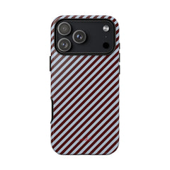 Blue & Cherry Striped Diagonal Phone Case by etchd, view 59