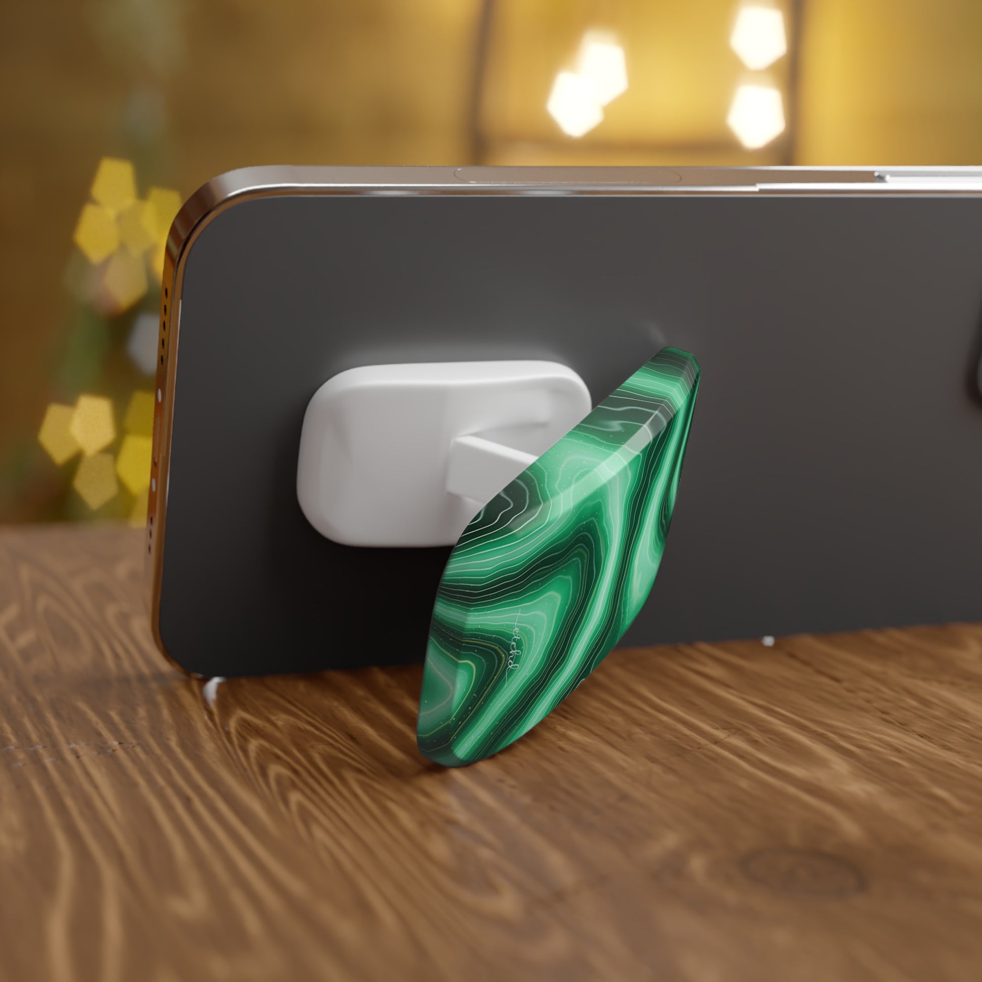 Emerald Click-On Phone Grip by etchd, view 4