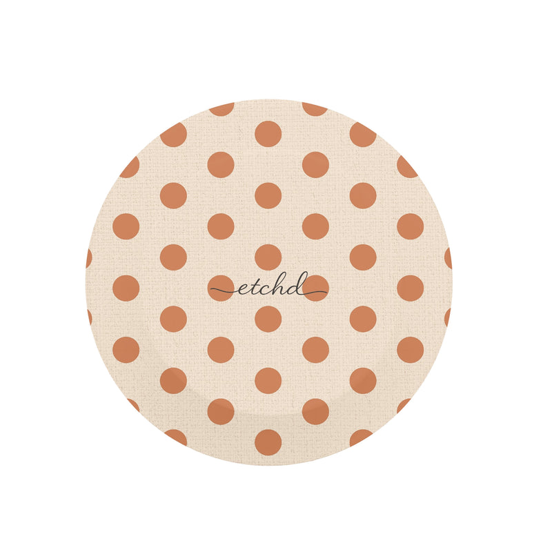 Terracotta Polka Dot Support et Anneau pour Téléphone-zoom-