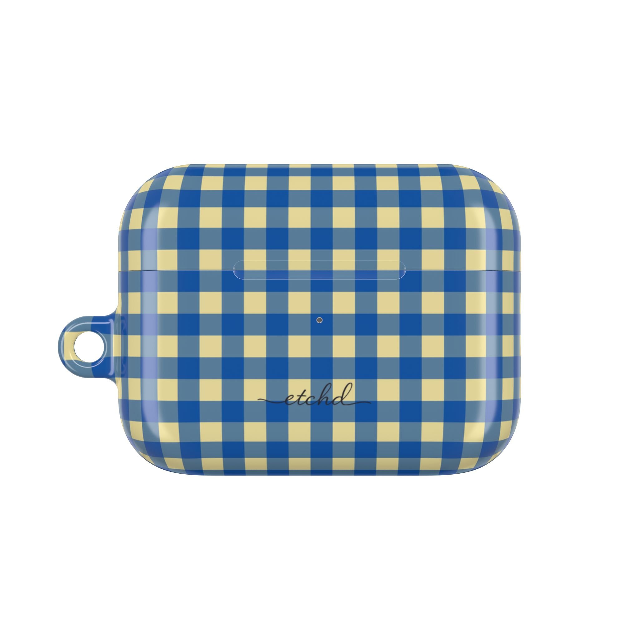 Butter & Cobalt Gingham AirPod Case by etchd, view 2