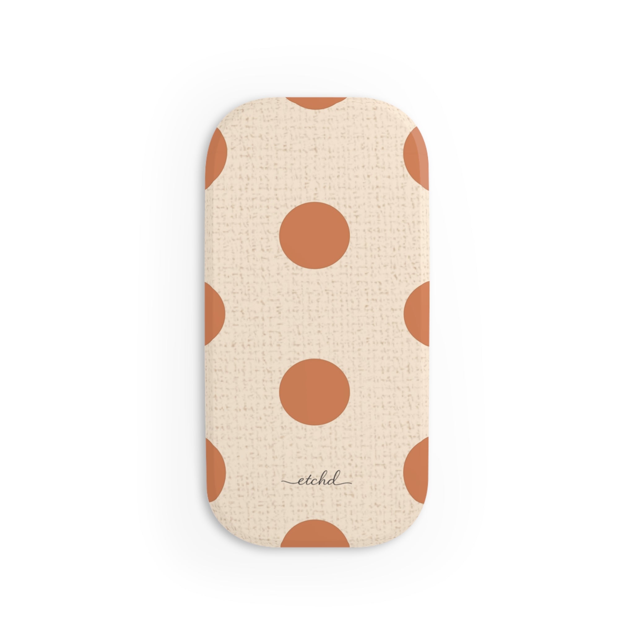 Terracotta Polka Dot Click-On Phone Grip by etchd, view 2