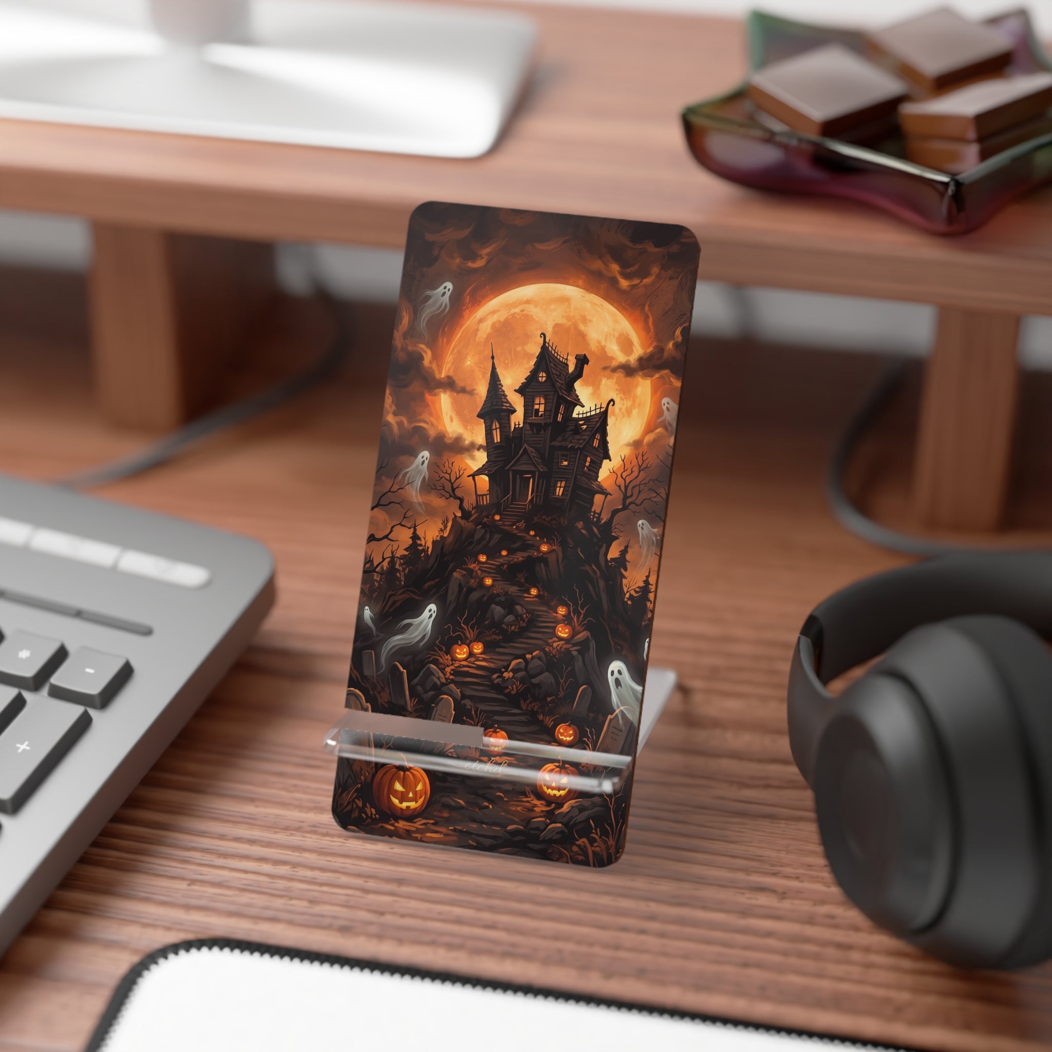 Pumpkin Hollow Phone Stand by etchd, view 3