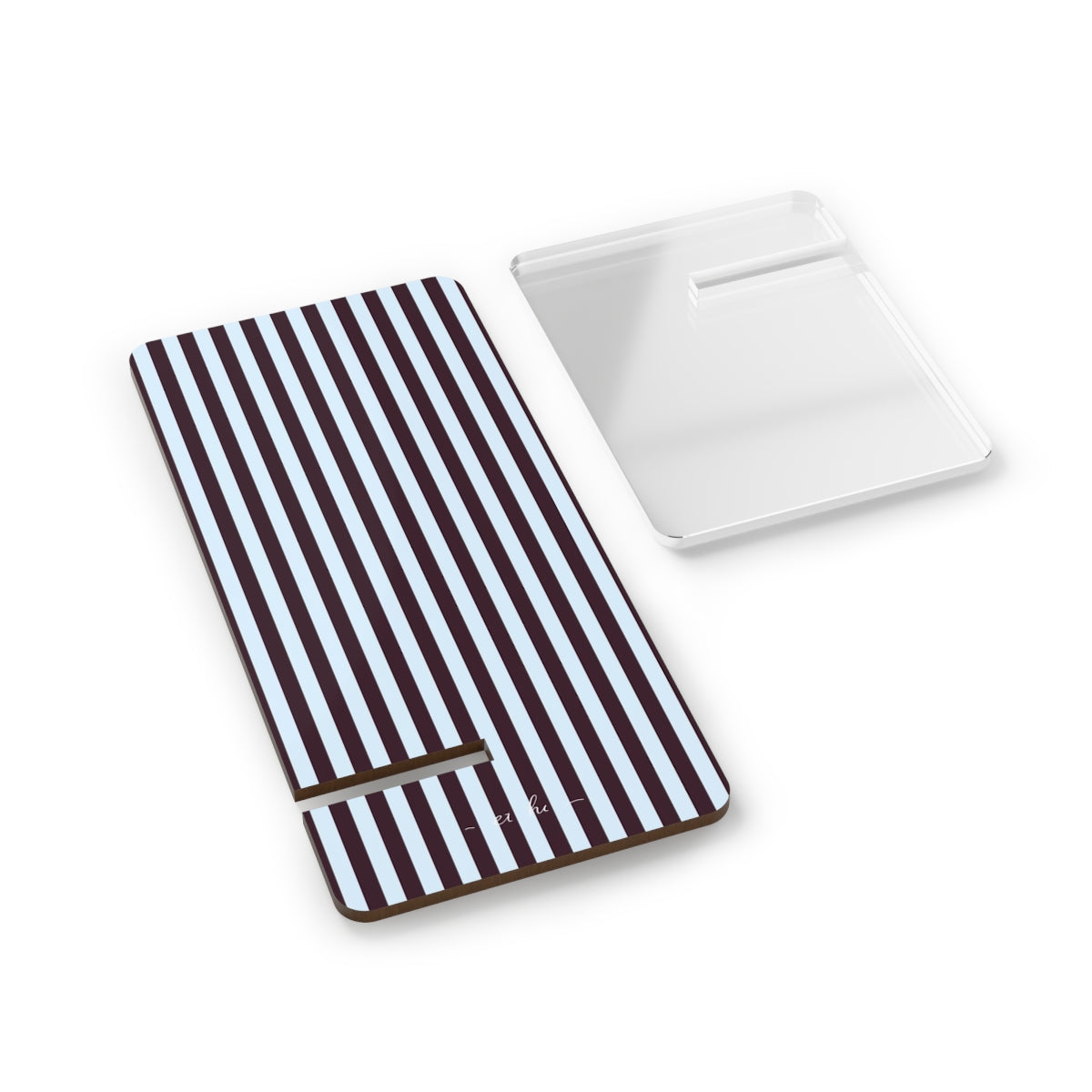Plum & Blue Striped Supporto per telefono di etchd, vista 2