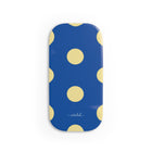Butter & Cobalt Polka Dot Click-On Phone Grip