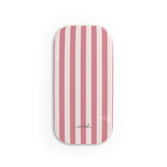 Blush & Cream Striped Agarre clipsable para móvil de etchd