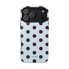 Plum & Blue Polka Dot Magnetic Phone Case by etchd, view 31