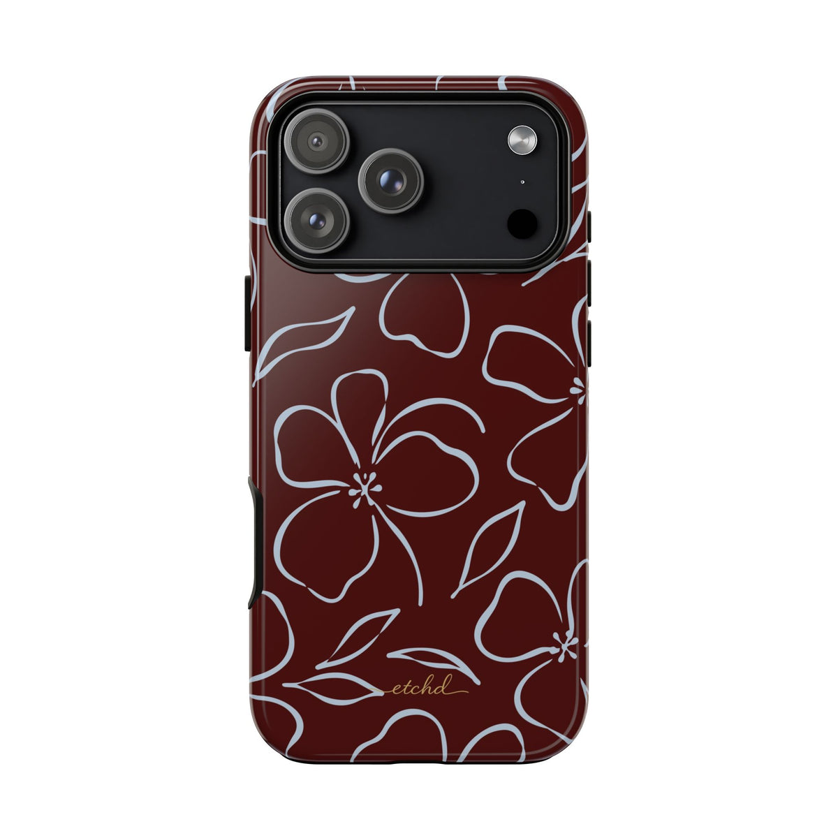 Blue & Cherry Floral Phone Case by etchd, view 59