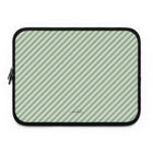 Sage & Cream Striped Diagonal Funda para portátil
