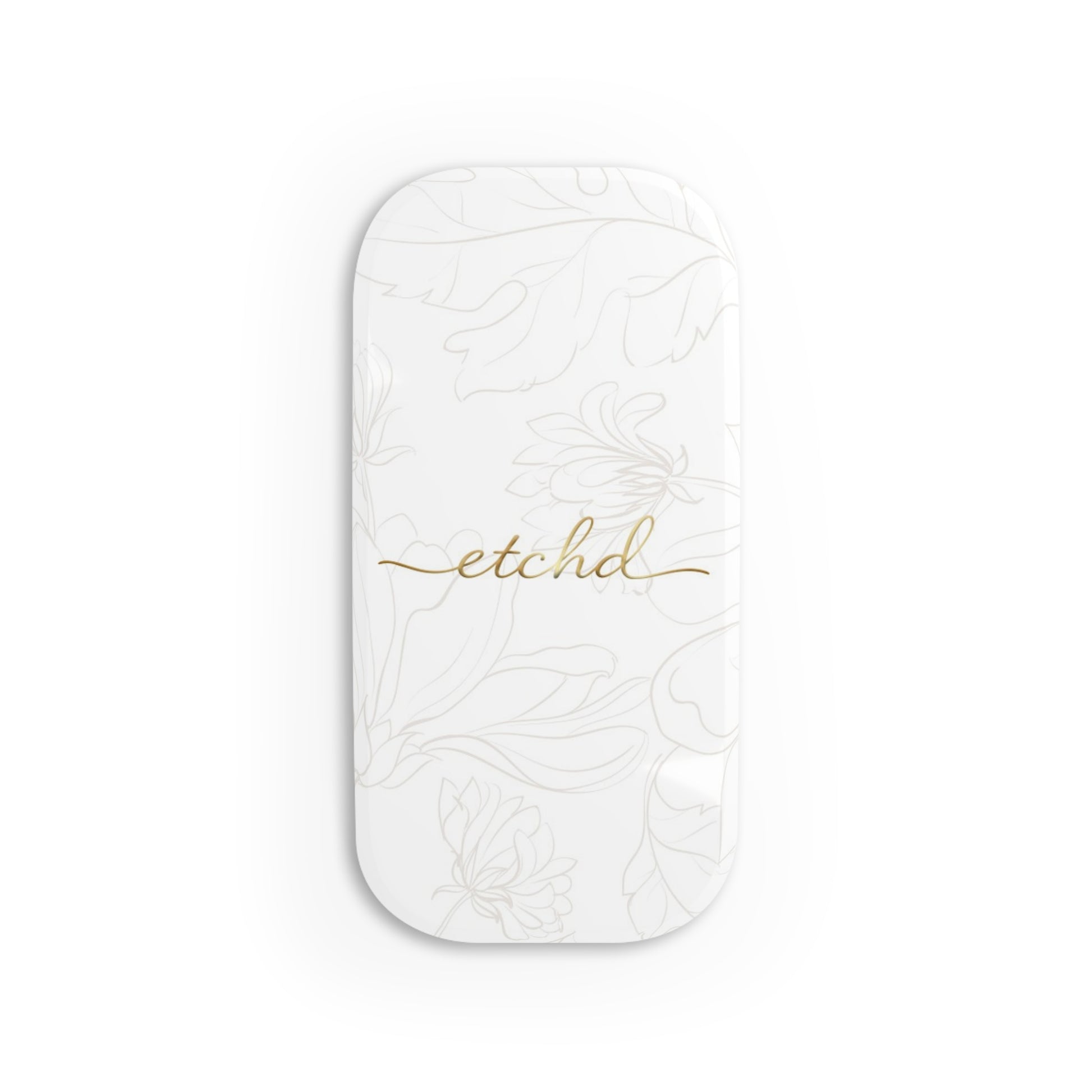 Etchd Signature White Click-On Phone Grip-1