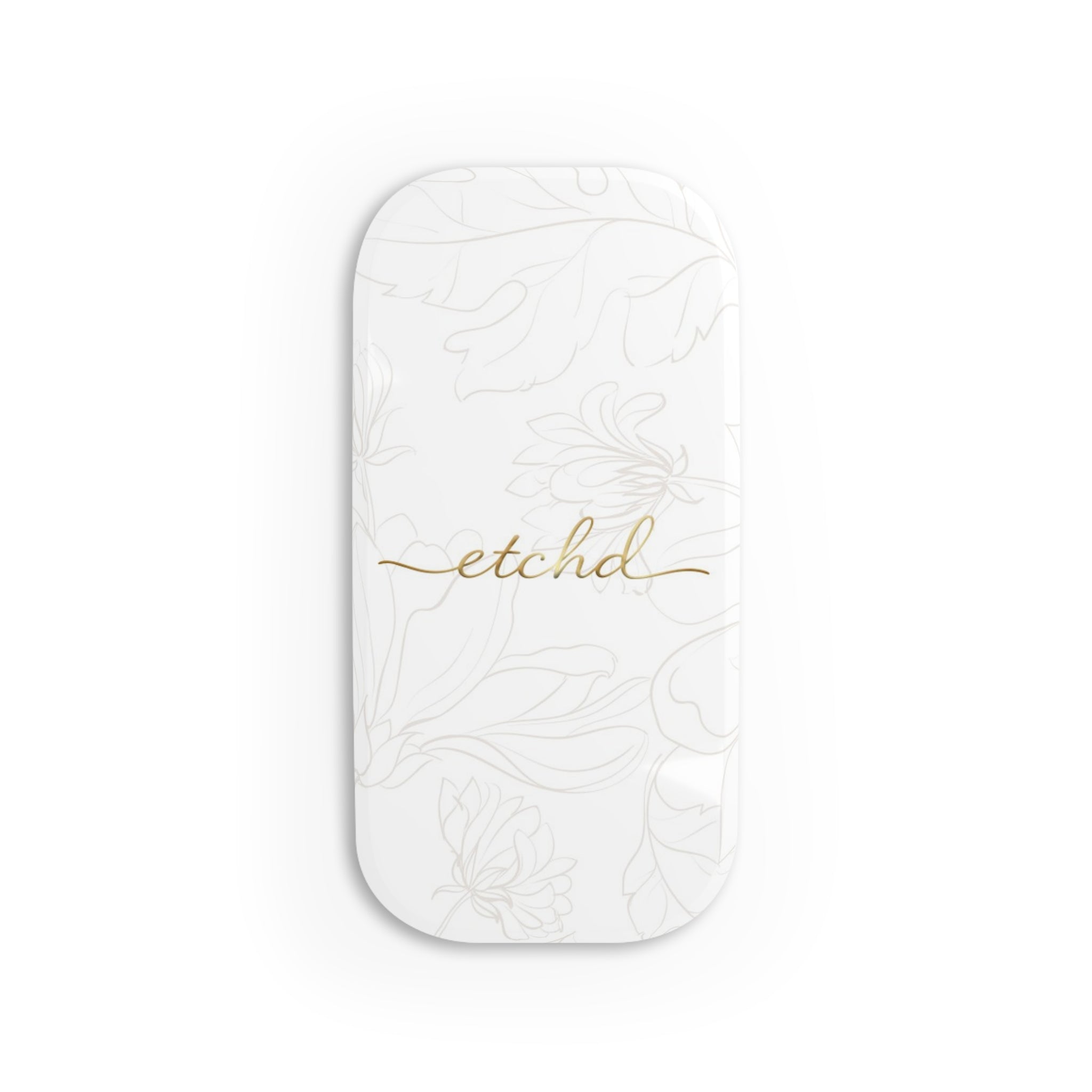 Etchd Signature White Click-On Phone Grip