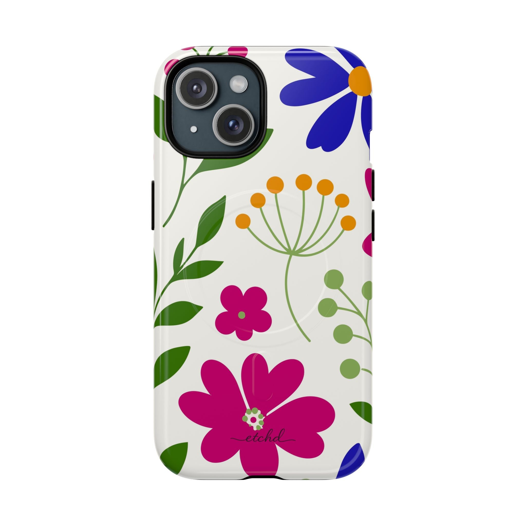 Funky Floral Magnetic Phone Case by etchd, view 2