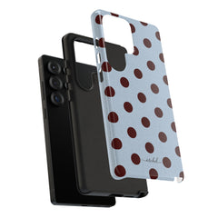 Blue & Cherry Polka Dot Phone Case by etchd, view 39