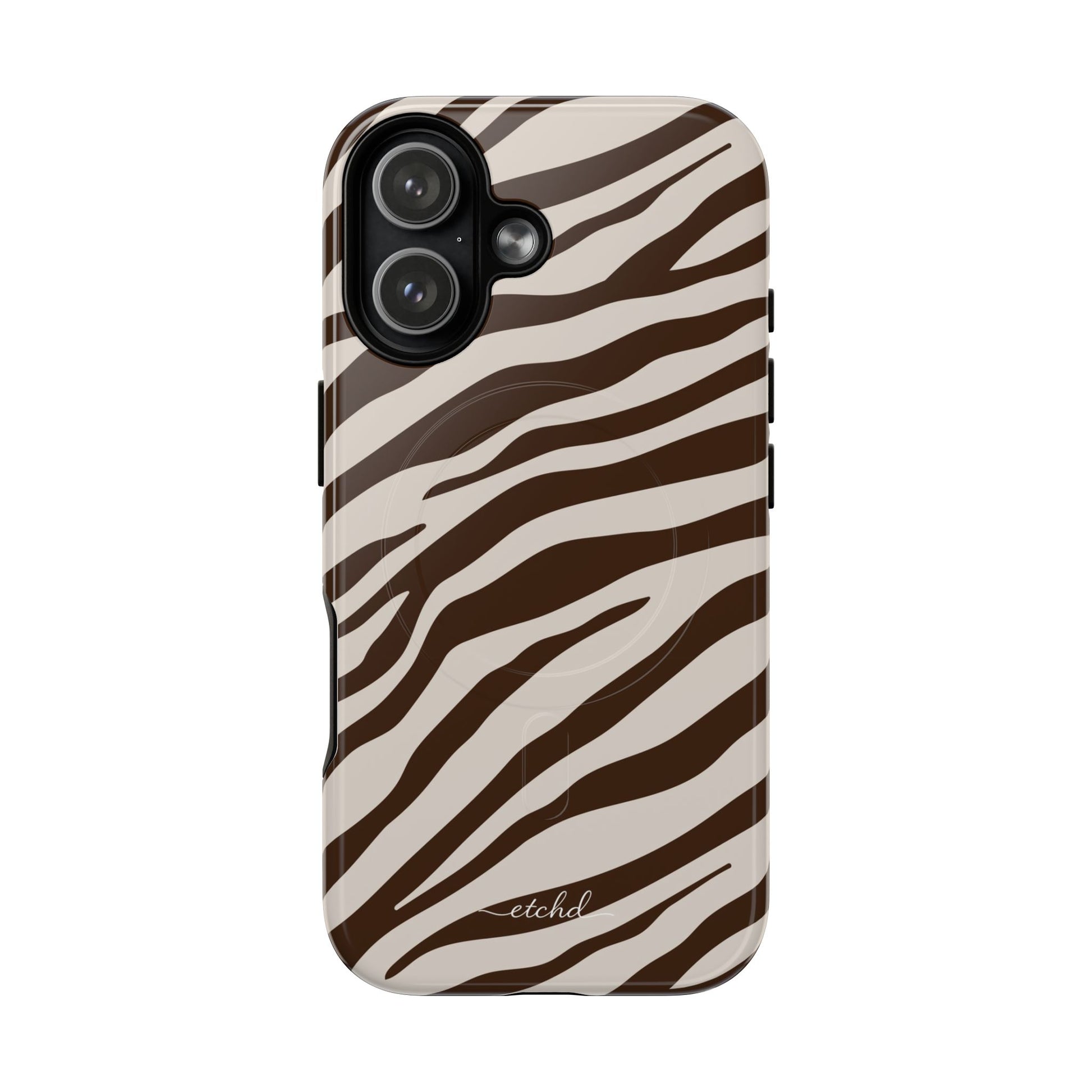 Brown Zebra Magnetic Phone Case by etchd, view 25