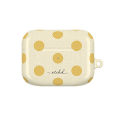 Butter & Cream Polka Dot AirPod Case by etchd