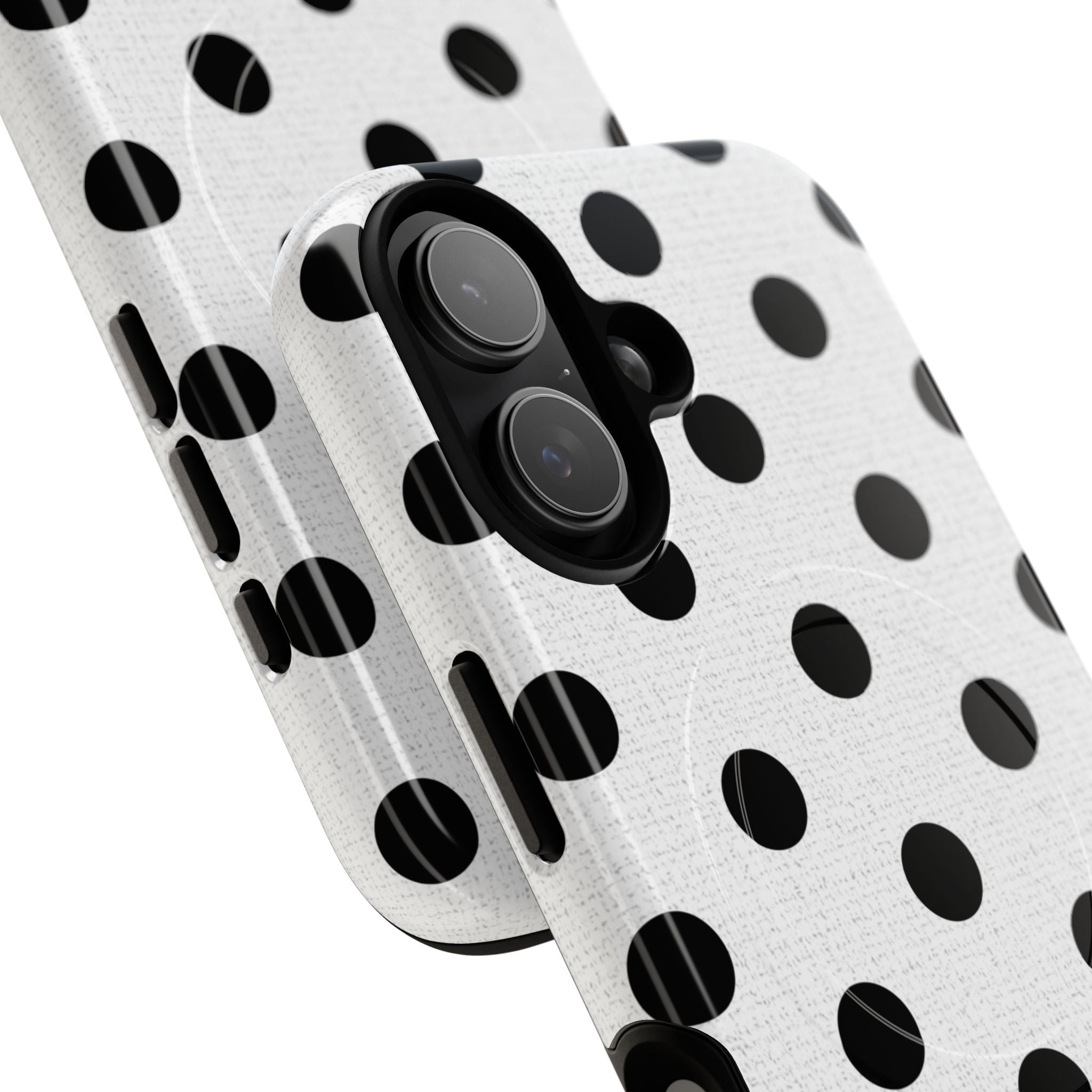 Black & White Polka Dot Magnetic Phone Case by etchd, view 87