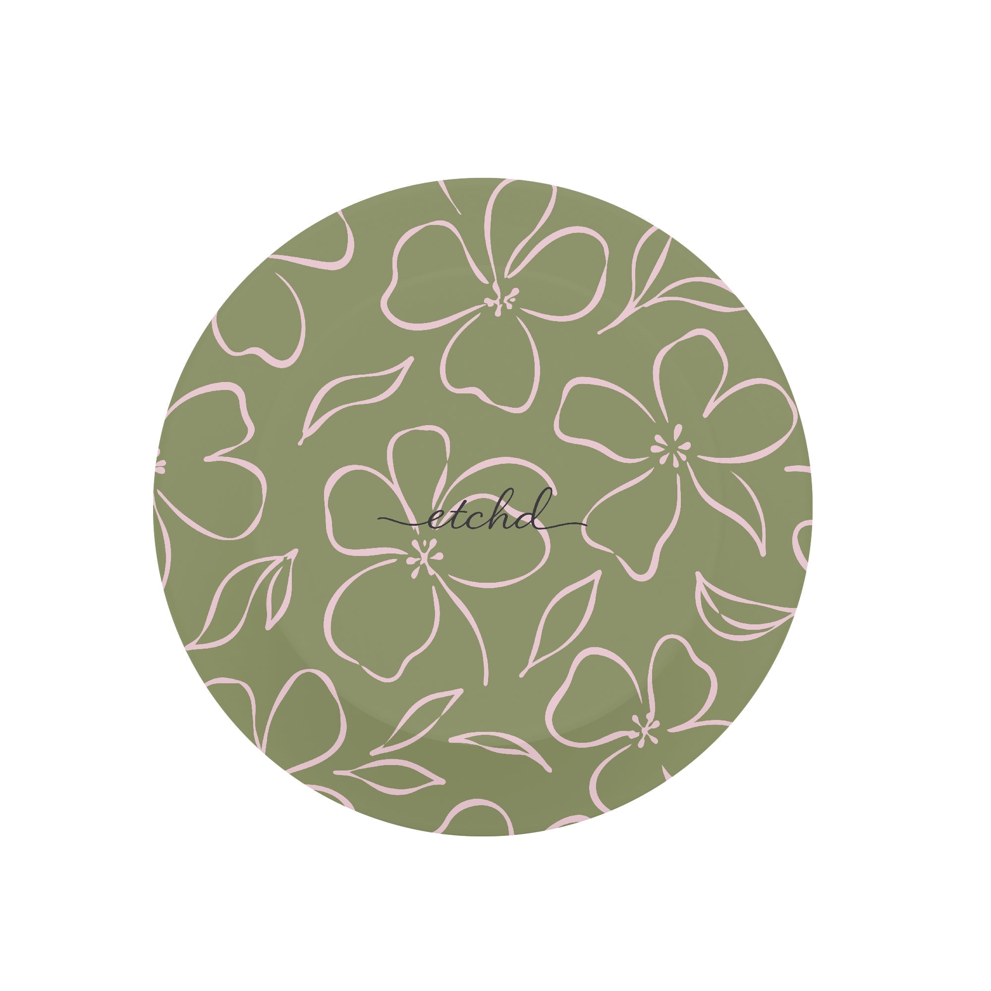 Green & Pink Floral Phone Grip And Stand by etchd, view 2