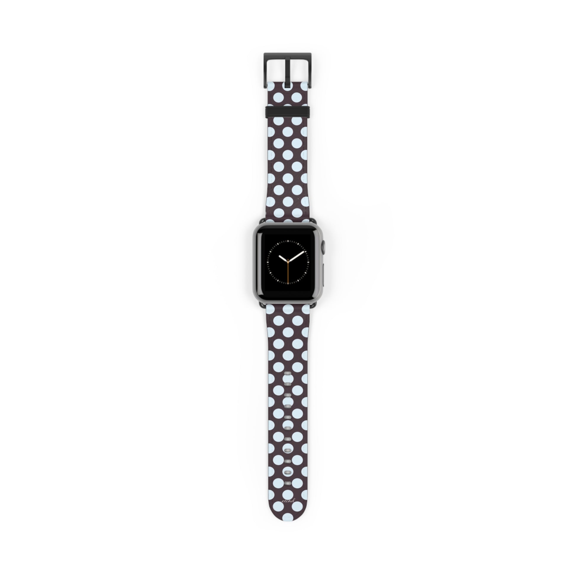 Blue And Plum Polka Dot Smartwatch Strap by etchd