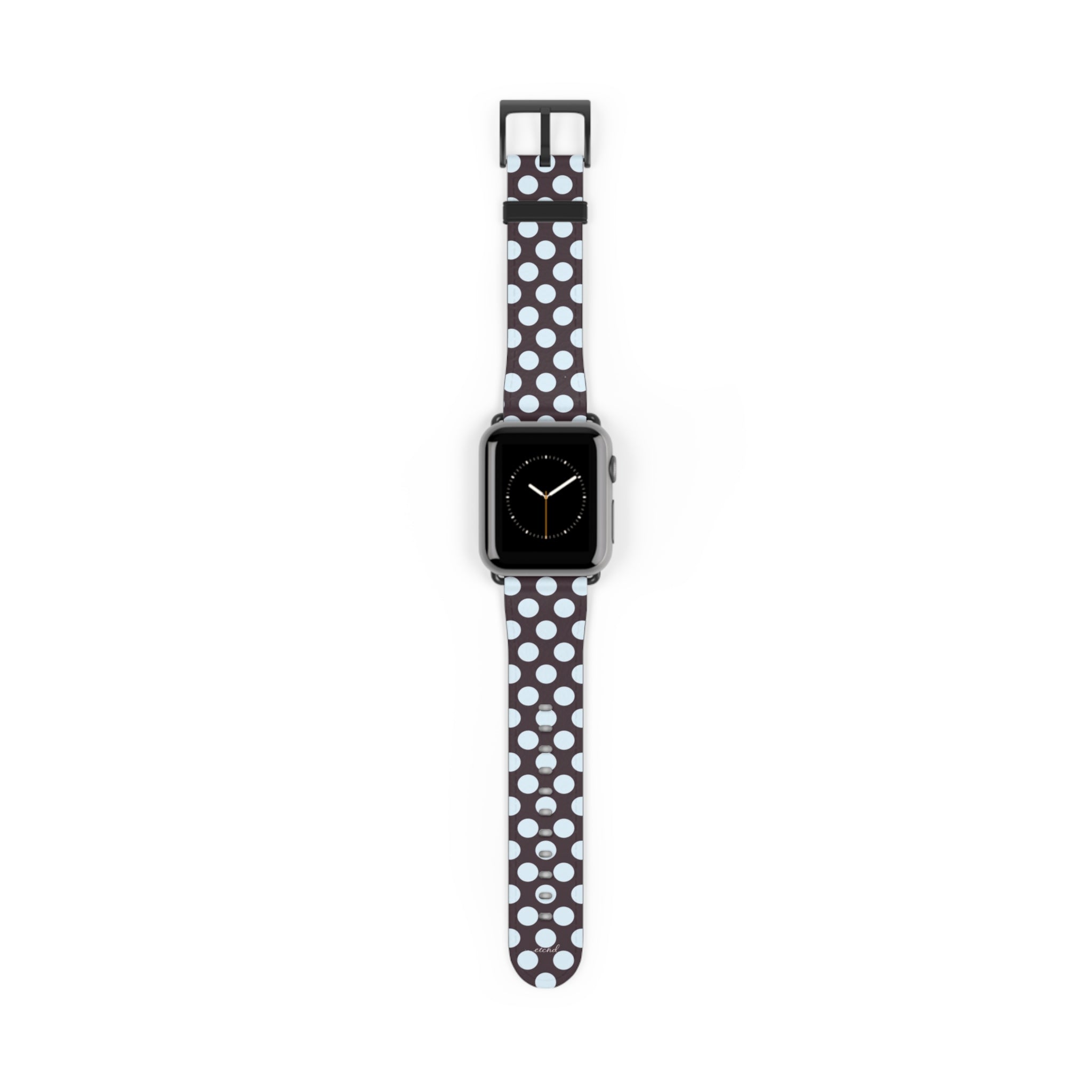 Blue And Plum Polka Dot Smartwatch Strap by etchd