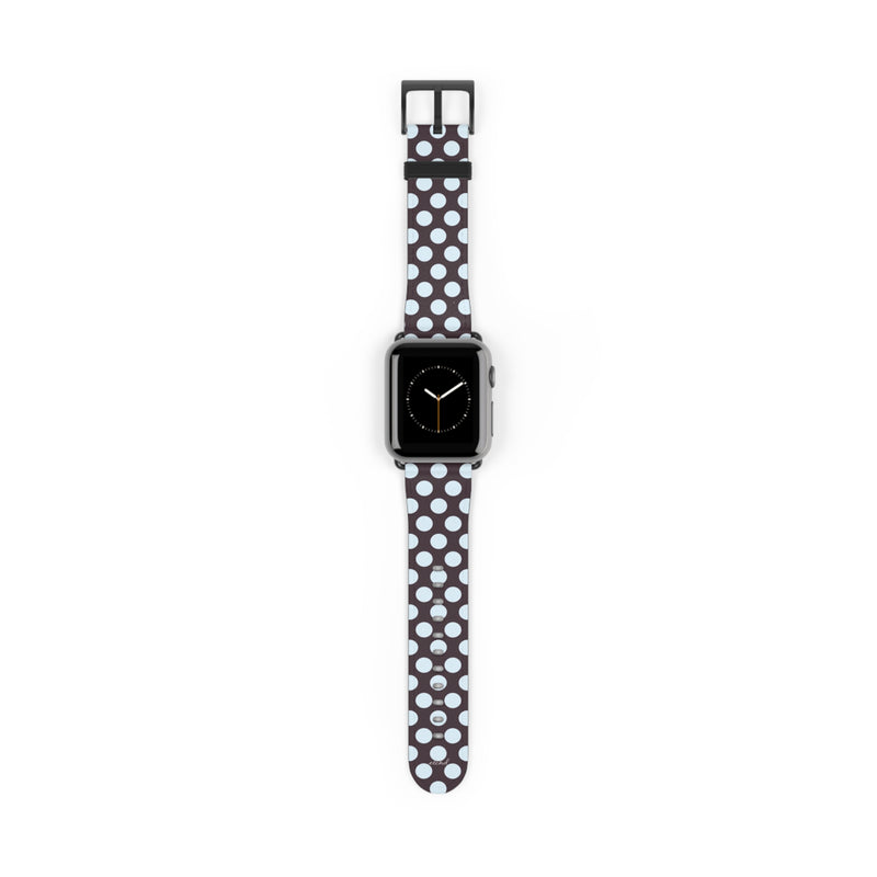 Blue And Plum Polka Dot Smartwatch Strap-zoom-