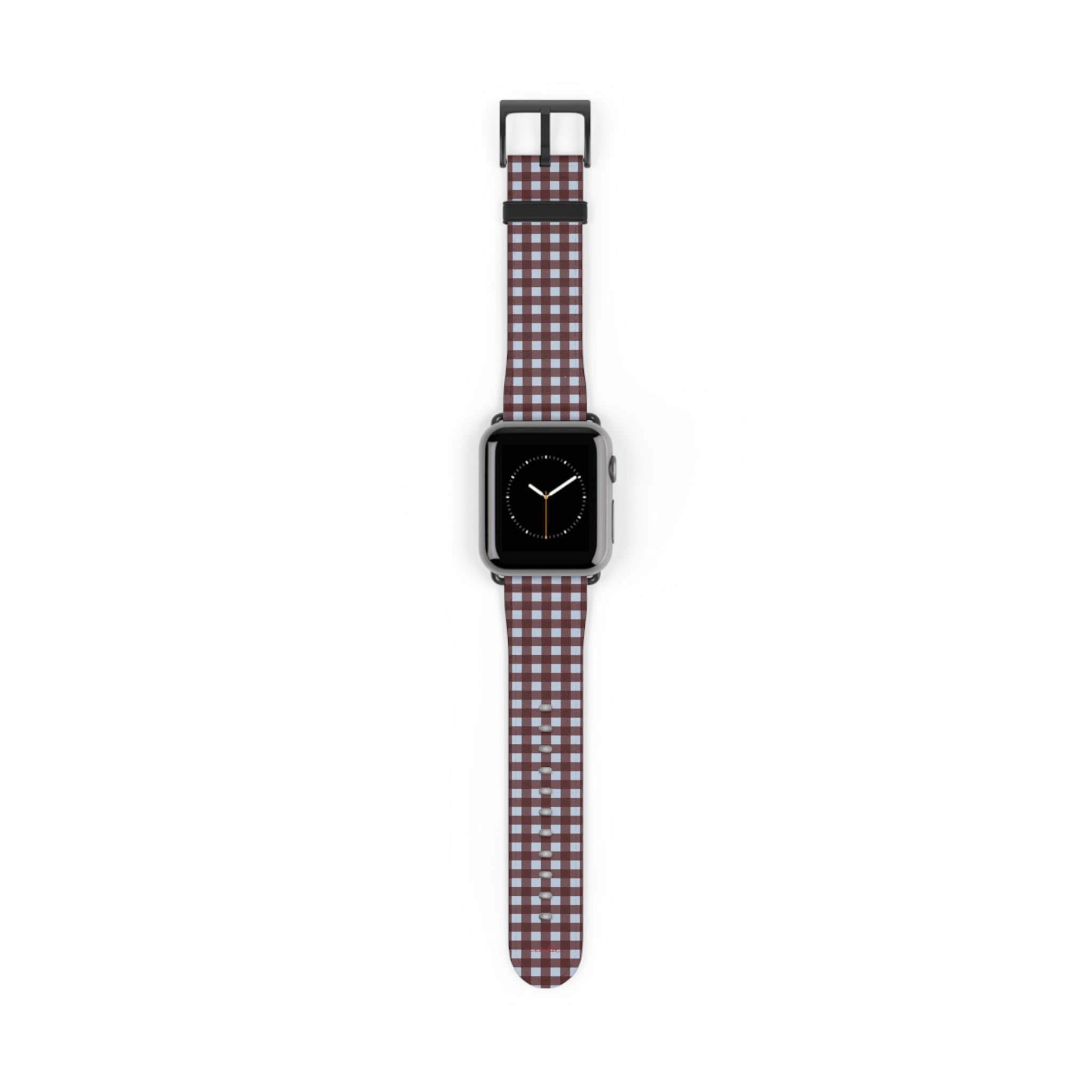 Blue & Cherry Gingham Smartwatch Strap by etchd