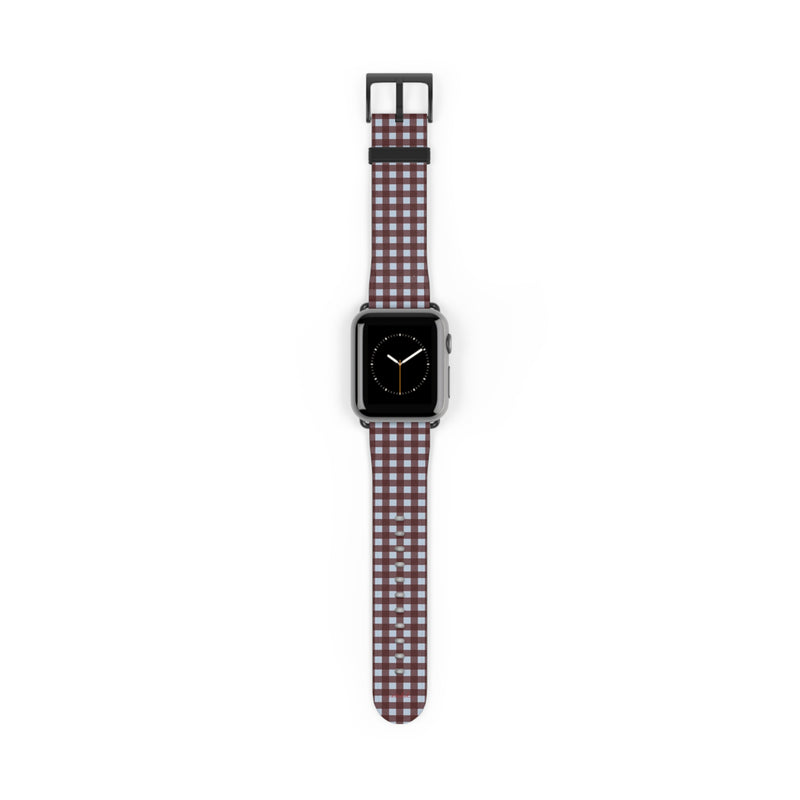 Blue & Cherry Gingham Cinturino per smartwatch di etchd