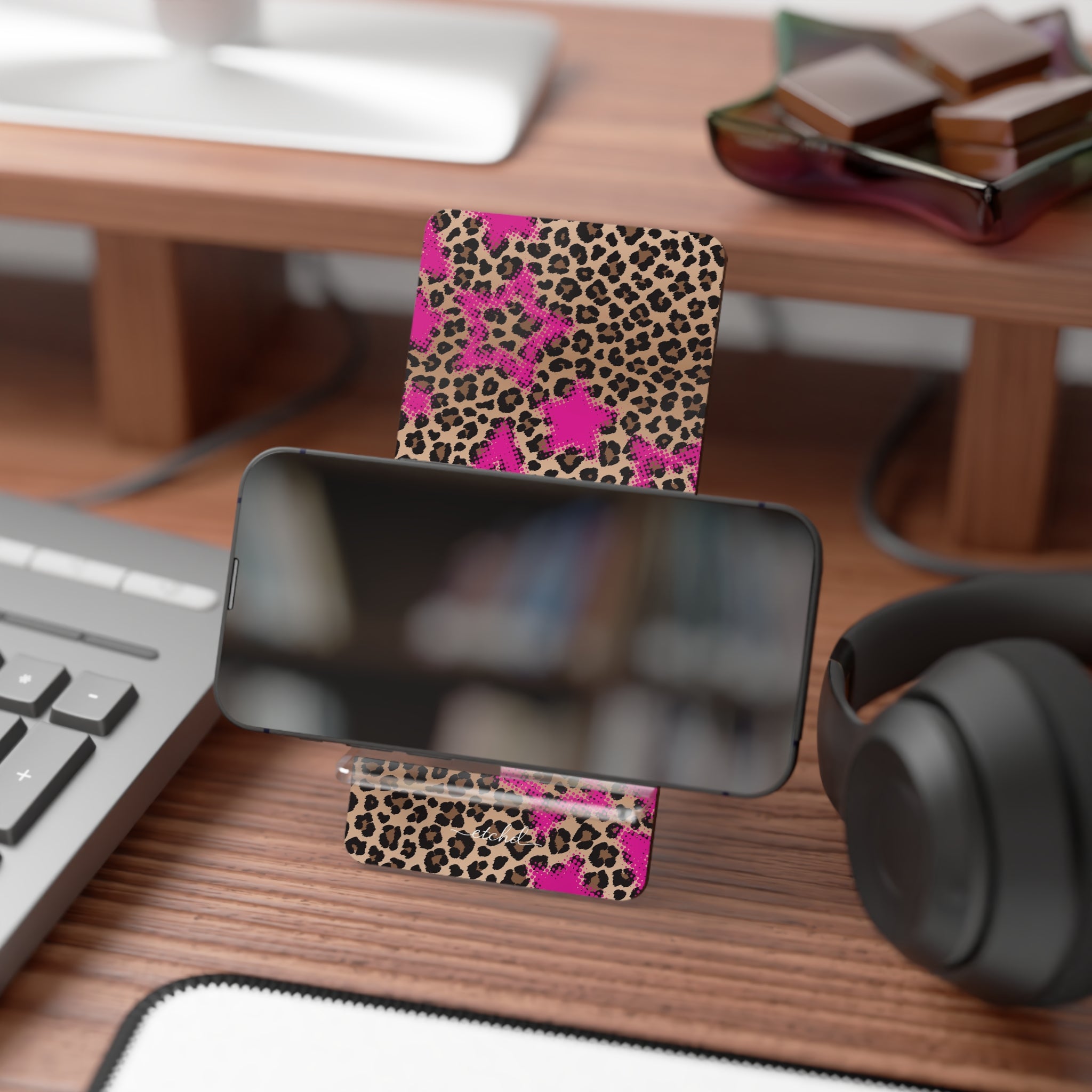 Y2K Leopard Phone Stand by etchd, view 4